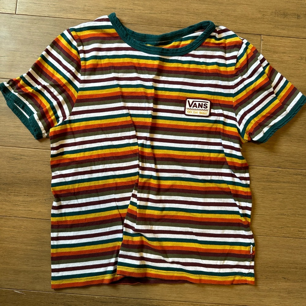 Colorful striped vans shirt
